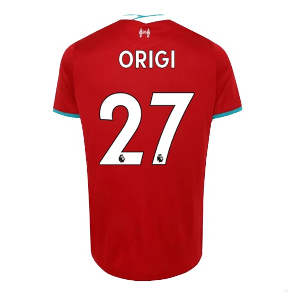 Maillot Football Liverpool NO.27 Origi Domicile 2020-21 Rouge